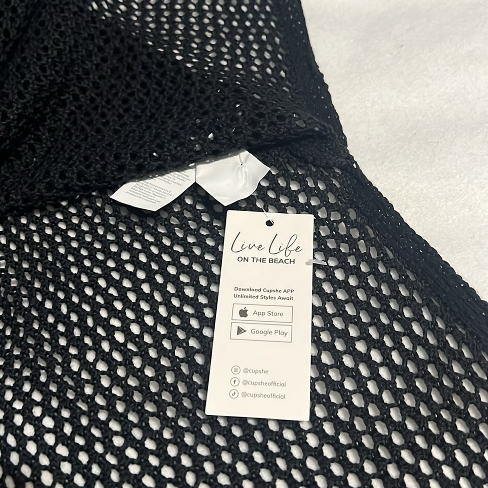 Cupshe Black NWT Knit Cover-Up Beach Dress - S - Picture 8 of 11